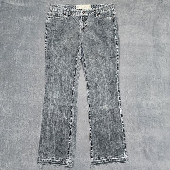 Ann Taylor Loft Curvy Bootcut Corduroy Pants Gray Size 10 Stretchy Casual - Picture 1 of 11